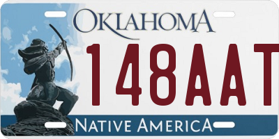 OK license plate 148AAT