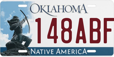 OK license plate 148ABF