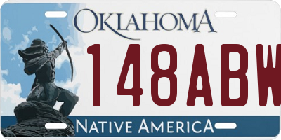 OK license plate 148ABW