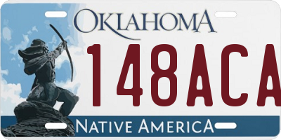 OK license plate 148ACA
