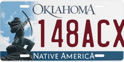 OK license plate 148ACX