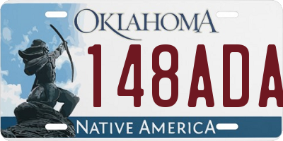 OK license plate 148ADA