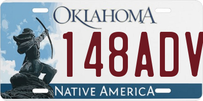 OK license plate 148ADV
