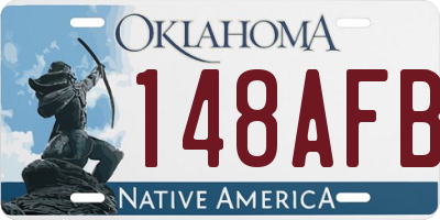 OK license plate 148AFB