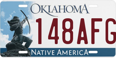 OK license plate 148AFG
