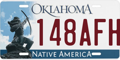 OK license plate 148AFH
