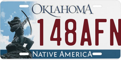 OK license plate 148AFN