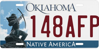 OK license plate 148AFP