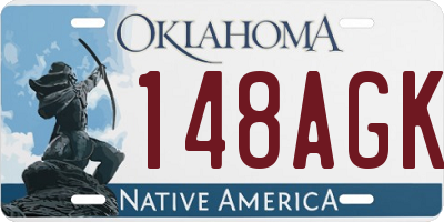 OK license plate 148AGK