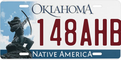 OK license plate 148AHB