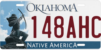 OK license plate 148AHC