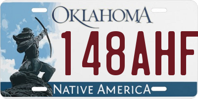 OK license plate 148AHF