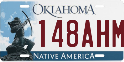 OK license plate 148AHM