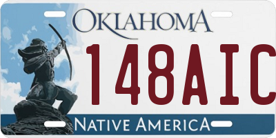 OK license plate 148AIC