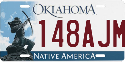 OK license plate 148AJM