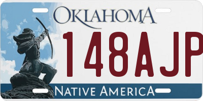OK license plate 148AJP