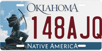 OK license plate 148AJQ
