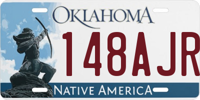 OK license plate 148AJR