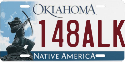 OK license plate 148ALK