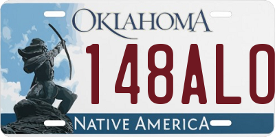 OK license plate 148ALO