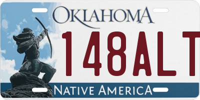 OK license plate 148ALT