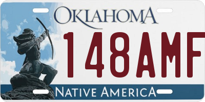 OK license plate 148AMF