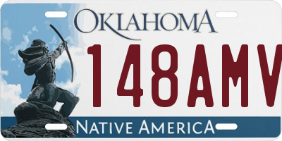 OK license plate 148AMV