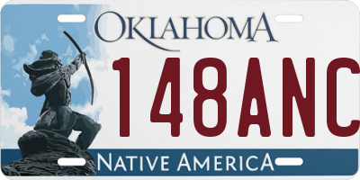 OK license plate 148ANC