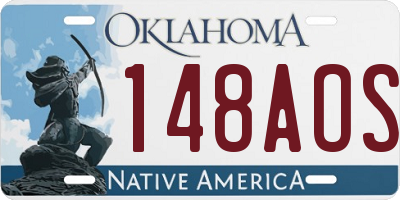OK license plate 148AOS