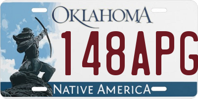OK license plate 148APG