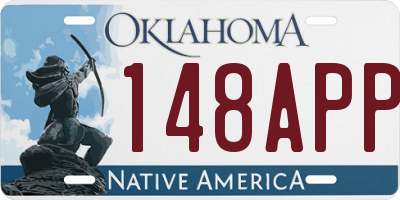 OK license plate 148APP