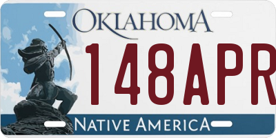 OK license plate 148APR