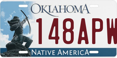OK license plate 148APW