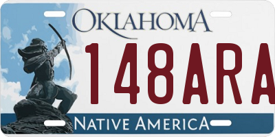 OK license plate 148ARA