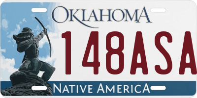 OK license plate 148ASA