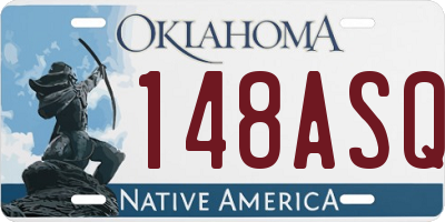 OK license plate 148ASQ