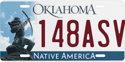 OK license plate 148ASV