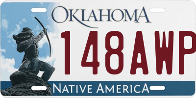 OK license plate 148AWP