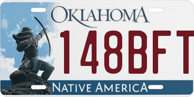 OK license plate 148BFT