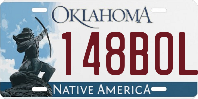 OK license plate 148BOL