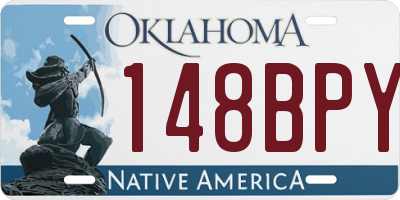 OK license plate 148BPY
