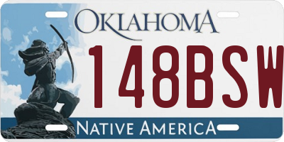 OK license plate 148BSW
