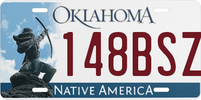OK license plate 148BSZ