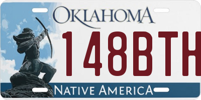 OK license plate 148BTH
