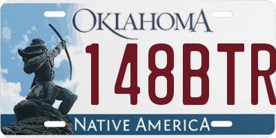 OK license plate 148BTR