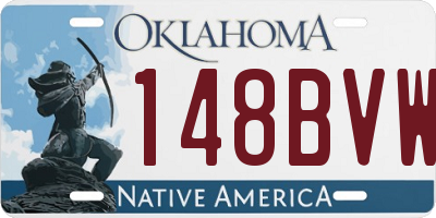 OK license plate 148BVW