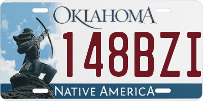 OK license plate 148BZI