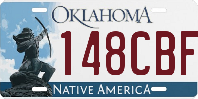 OK license plate 148CBF