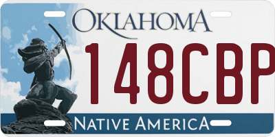 OK license plate 148CBP