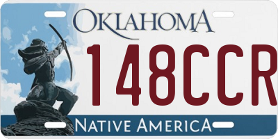 OK license plate 148CCR
